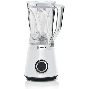 Bosch Настольный блендер MMB6141W, 1200 Вт, 1,5 Л, Tritan чаша, белый, 2 скорости, функция пульсации (MMB6141W)
