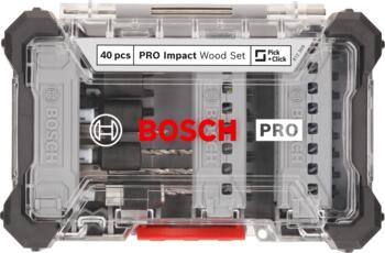 PRO IMPACT Koka Skrūvju un Urbjmašīnu Komplekts, izturīgi skrūvgriežu un urbju uzgaļi, 2608521U87 BOSCH (2608521U87)