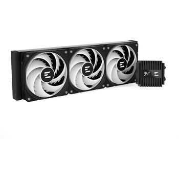 Zalman CPU šķidruma dzesētājs ALPHA2 V2 A36 BLACK, 360mm, 3 ventilatori, 12cm, 69.12cfm, 33.9dB, 3300rpm, ARGB, PWM (ALPHA2 V2 A36 BLACK)