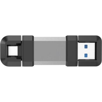 Silicon Power USB-флеш-накопитель Mobile C51 SP128GBUC3C51V1S, 128 ГБ, USB Type-C/Type-A, 120 МБ/с, алюминий, серебристый (SP128GBUC3C51V1S)