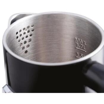 Zelmer Чайник ZCK8065 71507102P, 2200 W, 1.7 л, 55–100°C, скрытый нагревательный элемент, 360° поворот, нержавеющая сталь (71507102P)