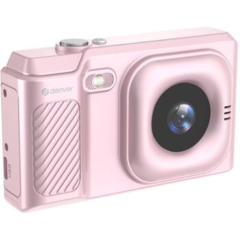 Denver Компактная камера DCA-4818 Rose 112170000010, 2.8'' LCD, 5 МП, CMOS, MicroSD до 64 ГБ, USB-C, 8x цифровое увеличение (112170000010)