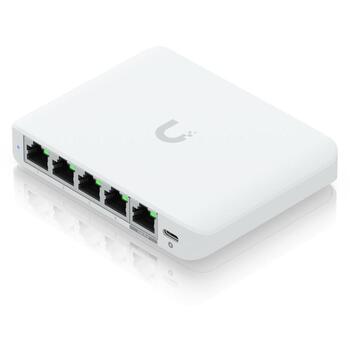 Ubiquiti UniFi Flex Mini 2.5G Управляемый USW-Flex-2.5G-5, 12.5 Gbit/s, 5x2.5G Ethernet, PoE, белый (USW-Flex-2.5G-5)