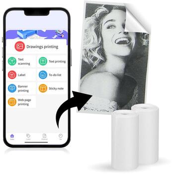 Easypix InstantFUN Pocket Printer P1 10102, термопринтер, 200 dpi, 25×57 мм, Bluetooth, USB Type-C, 150 г (10102)