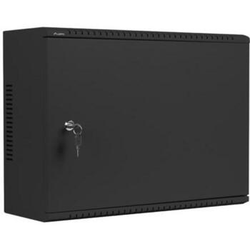 Lanberg настенный монтажный шкаф WAF1-5203-04-00B, 540mm, 4U, 3U, 60kg, 2 вертикальные рейки, 2 горизонтальные рейки, металл (WAF1-5203-04-00B)