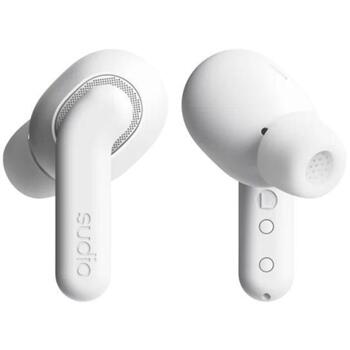 Sudio Наушники E4 Pro E4PROWHT, 24 ohm, 10 mm, 90 dB, Bluetooth 6.0, 6 ч, 15 м, шумоподавление, микрофон, USB Type-C (E4PROWHT)