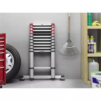 Hailo Teleskopiskās kāpnes T80 FlexLine 037113111, 11 pakāpieni, alumīnijs, 102-322 cm, 395 cm, 150 kg (037113111)