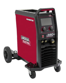 Lincoln Electric MIG/MAG metināšanas iekārta Powertec i320C Advanced K14287-2, 400V, 10-320A, 0,6-1,6mm, TFT 7