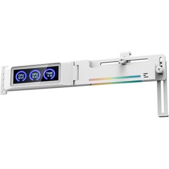 Zalman ZM-VS3 DS держатель GPU, белый, 284г, 288x105x15.5мм, ARGB, LCD, темп. CPU/GPU. (ZM-VS3 DS WHITE)