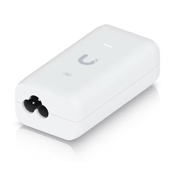 PoE адаптер до 15 Вт PoE Gigabit RJ45 48 В DC 802.3af с AC кабелем и PoE выходом U PoE A F Белый Ubiquiti (U-PoE)