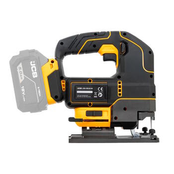 JCB JCB-18PJS-DG Professional 18V bezsuku finierzāģis koka plastmasas un metāla griešanai 135mm 500-3800gāj./min 4 svārsta režīmi (JCB-18PJS-DG)