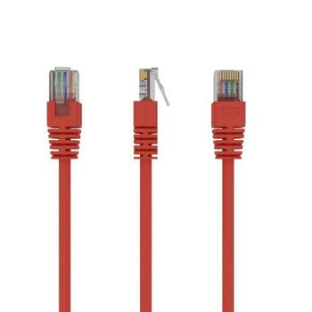 Gembird patch kabelis PP12-1.5M/R, 1.5 m, sarkans, CAT5e, U-UTP, 8P8C, zelta kontakti, veidoti sprieguma atvieglojumi (PP12-1.5M/R)