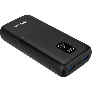 Tellur Повербанк PD202 TLL158351, 20000mAh/74Wh, 22,5W, ЖК-дисплей, быстрая зарядка, Huawei SuperCharge (TLL158351)
