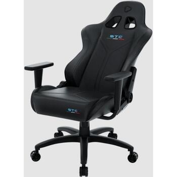 Onex Игровое кресло ONEX-STC-T-P-B, 125кг, 90°–135°, механизм бабочка, металлический каркас, ПВХ, черный (ONEX-STC-T-P-B)