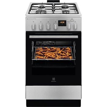 Electrolux gāzes plīts ar elektrisko cepeškrāsni LKK560228X, SteamBake, AirFry, 58l, 50cm, nerūsošs tērauds (LKK560228X)