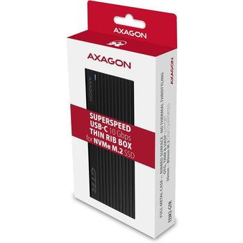 Axagon SSD корпус EEM2-GTR USB-C 3.2 Gen 2, 10 Гбит/с, M.2 NVMe, черный (EEM2-GTR)