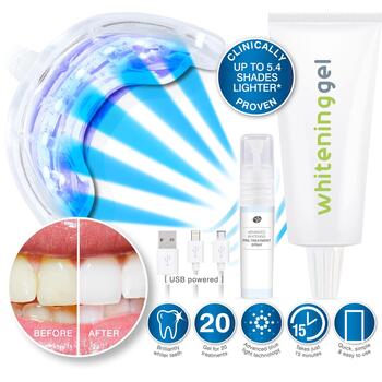 Rio Отбеливание зубов DCWU-EU/1,6, 15мин, 20 процедур, 1 насадка, 16 LED, Blue-Light Teeth Whitening™ (DCWU-EU/1,6)