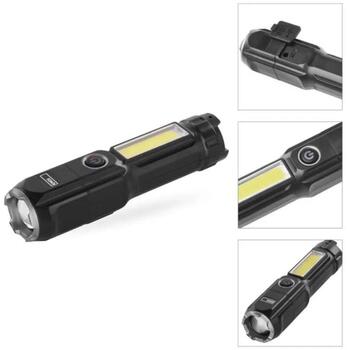 Emos перезаряжаемый фонарик P3214, 150 лм, 1200 мАч, 80 г, IP44, 4 режима, Micro USB, ударопрочный (P3214)