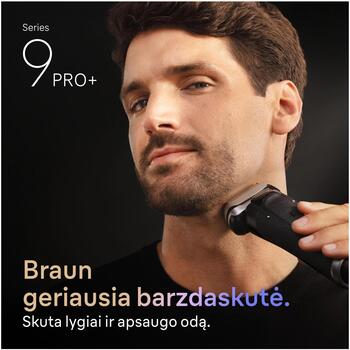 Braun bārdas skuveklis 9600s Series 9 PRO+, 60 min, 100-240 V, 5 asmeņi, mitrs un sauss, mazgājams, trimmeris, displejs (9600s)