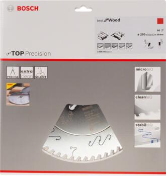 Ripzāģa disks BestforWood 250 x 30 x 3,2 mm, 60, Galda zāģiem RIPZĀĢA ASMENS BEST FOR WOOD, 2608642112, BOSCH (2608642112)