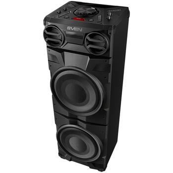 Караоке Bluetooth-колонка Sven PS-1900 Party Box 1000 Вт с TWS, FM-радио, USB и LED-дисплеем, чёрная (SV-022037)