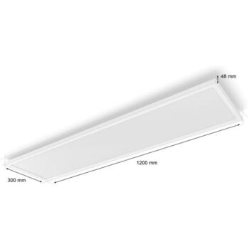 Philips Hue Surimu потолочная панель 8721103044556, 120x30см, 60Вт, 4150лм, 2200-6500K, RGBW, Bluetooth, Zigbee, IP20, LED (8721103044556)