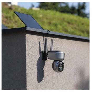 Emos IP камера, GoSmart Уличная камера IP-6000 OWL H4058, 3MPx, 105°, IP65, 4G/LTE, Li-ion 10 400 mAh, солнечная панель (H4058)