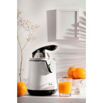 Jata JEEX1058 соковыжималка для цитрусовых, 350 Вт, 230 В, 1 скорость, белый, пластик, крышка от капель, нескользящее основание (JEEX1058)