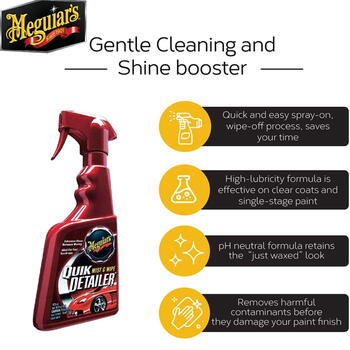 Meguiar's A3316 Deep Crystal Быстрый спрей детейлер, усиливает блеск и защиту между вощением 473 мл (A3316)
