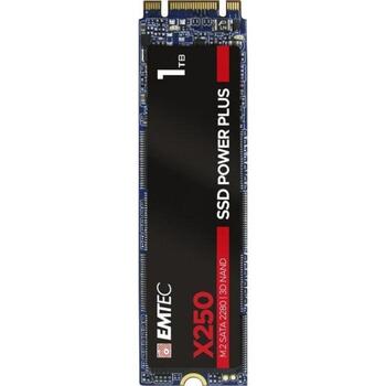 Emtec SSD M2 Sata X250 1TB Power Plus ECSSD1TX250, 1 TB, 520 MB/s, 500 MB/s, SATA III 6 Gb/s, ECC, TRIM, SMART (ECSSD1TX250)