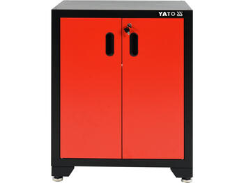 Yato YT-08934 Шкаф для мастерской, 660x457x863мм, 2 дверцы, 1 полка, 2 ключа, сталь, регулируемые ножки (YT-08934)