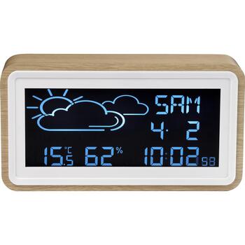 Denver Метеостанция WS-72 117160000090, 21см, 11.4см, 5см, LCD, 3xAAA, 2xUSB, датчик влажности, часы, будильник (117160000090)