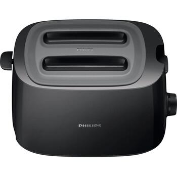 Philips Daily collection grauzdētājs HD2582/90, 830 W, 2 atveres, plastmasa, melns, 8 brūnināšanas iestatījumi, iebūvēts sildītājs (HD2582/90)