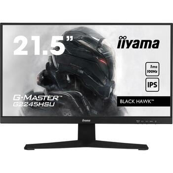 Iiyama monitors G2245HSU-B2, 54.6 cm 21.5 collas, 1920 x 1080, IPS, 100 Hz, 1 ms, Full HD, 300 cd/m², 16:9, LED, spēļu, melns (G2245HSU-B2)