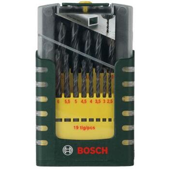 Bosch Metāla urbju komplekts 2607017151, 19 gab., HSS-R, 1-10 mm, 15 cm, cilindrisks, sausa urbšana (2607017151)