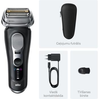 Braun bārdas skuveklis 9600s Series 9 PRO+, 60 min, 100-240 V, 5 asmeņi, mitrs un sauss, mazgājams, trimmeris, displejs (9600s)