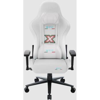 Onex Игровое кресло ONEX-STC-X-P-W, 125кг, 90°–135°, 65мм, 5 роликов, белый, эргономичное, металлический каркас, механизм бабочка (ONEX-STC-X-P-W)