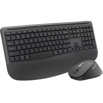 Logitech комплект клавиатуры и мыши MK880 920-014051, Bluetooth, беспроводная, графит, раскладка US, мембранные клавиши (920-014051)