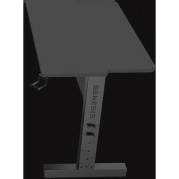 Genesis stūra galda komplekts NDS-2296, 80x50cm, 70-90cm, MDF, regulējams augstums, T-veida, melns, antracīts (NDS-2296)