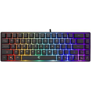 White Shark Klaviatūra RONIN-B-US, 68 taustiņi, Membrāna, USB 2.0, 1.5 m, Melna, LED apgaismojums, Programmējami taustiņi (RONIN-B-US)