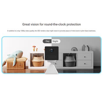 EZVIZ CB2 внутренняя аккумуляторная WiFi камера 2MP Full HD ночное видение 5m Белая (CS-CB2-1080P-WH)