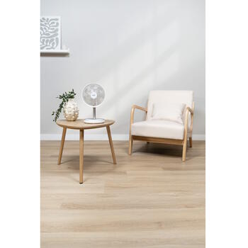 Eurom Vento Cordless Telescopic bezvadu teleskopiskais ventilators telpu dzesēšanai 10W akumulators oscilācija 4 ātrumi pārnēsājams balts (384635)