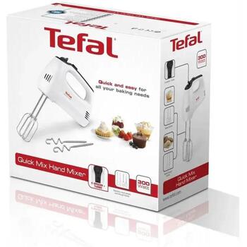 Tefal HT3101 QuickMix ручной миксер, 300 Вт, 5 скоростей, турборежим, белый (HT3101)