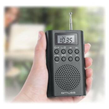 Muse Портативное радио M-03R, 2xAAA, FM 20 предустановленных станций, ЖК-дисплей, будильник, таймер сна (M-03R)