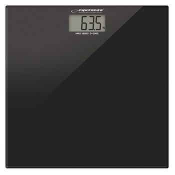 Электронные напольные весы 180 kg точность 100 g LCD дисплей платформа из закалённого стекла чёрные EBS002K Esperanza (EBS002K)