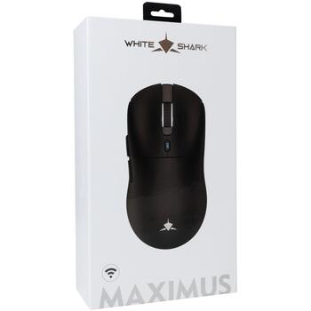 White Shark Игровая мышь MAXIMUS-B, 55г, 6 кнопок, 26,000 DPI, беспроводная, RF 2.4 GHz, Bluetooth, 300 мАч (MAXIMUS-B)