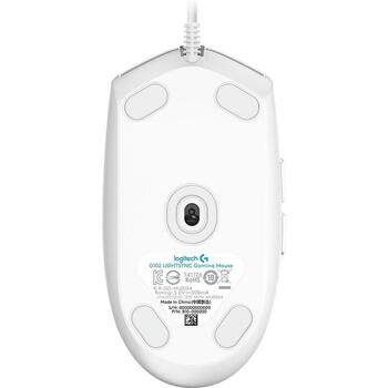 Logitech G102 LIGHTSY/WHITE 910-005824, 8000 DPI, 6 pogas, USB Type-A, 1 ms, RGB apgaismojums, strāvas kabelis (910-005824)