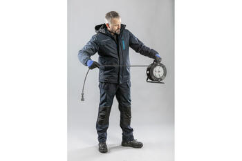 Hogert HT5K247-L vīriešu ziemas jaka, L (52), zila, 100% poliesters, Oxford 300D, 2000mm, 240g/m², kapuce, 5 kabatas (HT5K247-L)