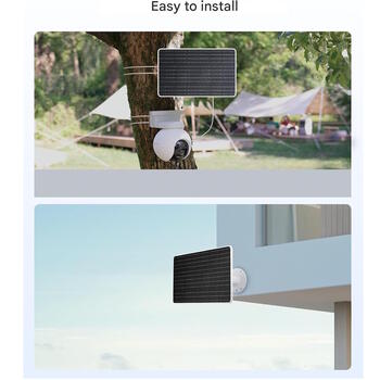 Ezviz PBC12 CS-PBC12-R100-10AH, 12W солнечная панель, 37Wh, 6V, 2A, 4m, IP65, белый (CS-PBC12-R100-10AH)