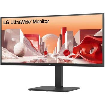 LG LCD monitors 34BA75QE-B, 86.4 cm, 3440 x 1440, Wide Quad HD, IPS, 5 ms, 21:9, 178°, 2 skaļruņi, USB centrmezgls, VESA montāža (34BA75QE-B)